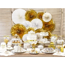 Dekorációs rozetták fehér S/4