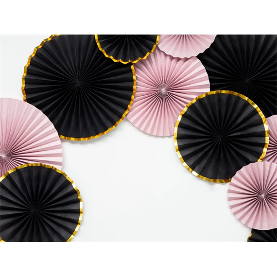 Dekorációs rozetták fekete S/3