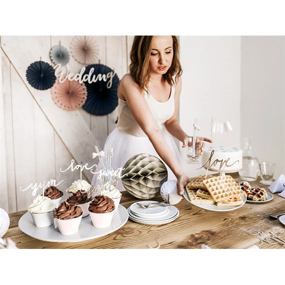 Dekorációs rozetták mix 38 cm, 25 cm, 21 cm, 19 cm, 14 cm S/5