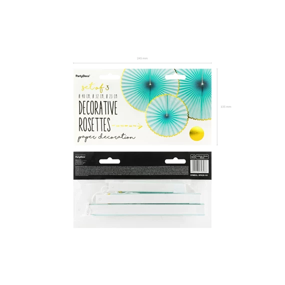 Dekorációs rozetták yummy menta S/3