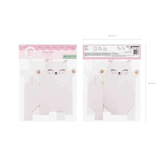 Dekoratív macska alakú tortadobozok 19,5x8x19 cm S/6