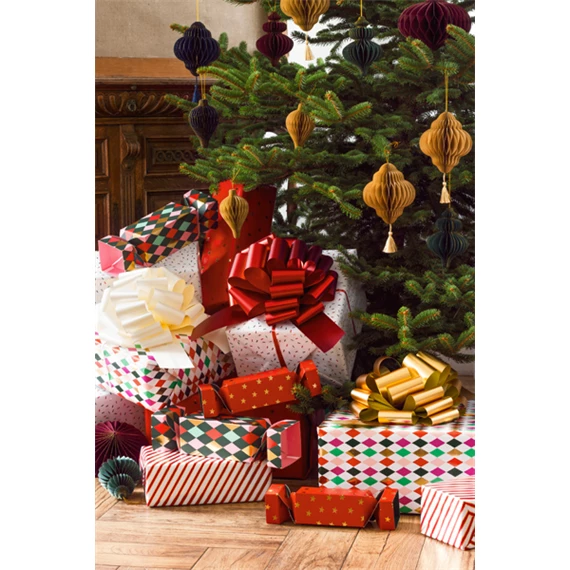 Dekorációs masni DIY világos arany 30 cm