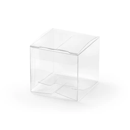 Dobozok átlátszó 5x5x5 cm S/10