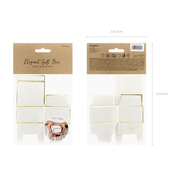 Dobozok fehér 6x3,5x5,5 cm S/10