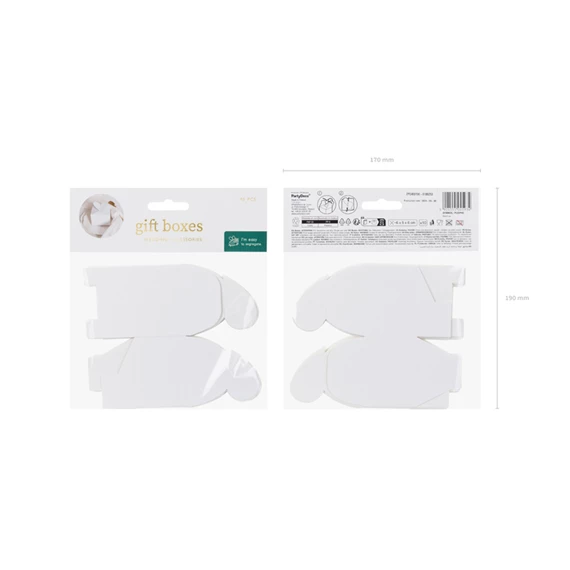 Dobozok fehér 6x5x6 cm S/10