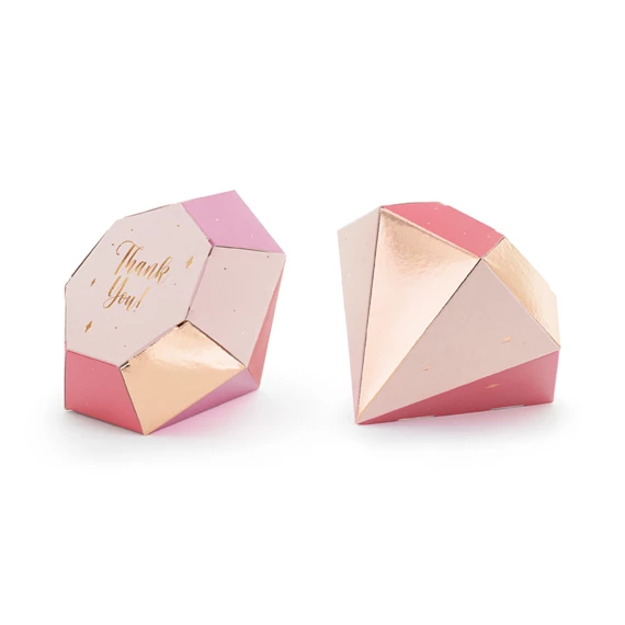 Dobozok gyémántok, 10x12x11,5 cm, mix S/6