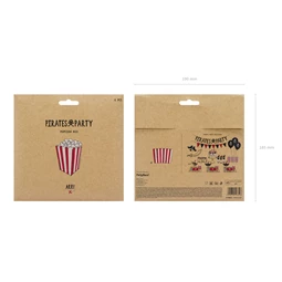 Dobozok popcornhoz mix 7x7x12,5 cm S/6