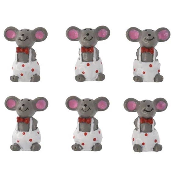 Egér fiú csokornyakkendővel, öntapadós 2,8x2,2x1,2 cm S/6