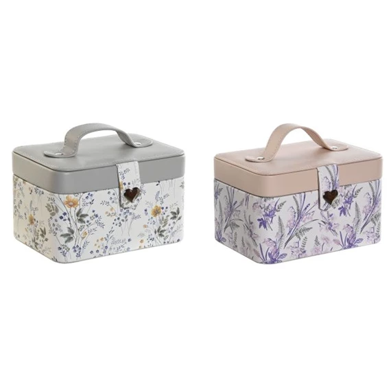 Ékszertartó tükörrel, tálcás 17x12x10 cm 2 féle