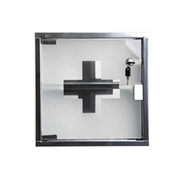 Elsősegély doboz tükörrel 30x12x30 cm