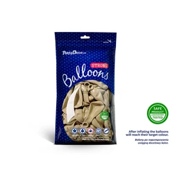 Erős lufi 27 cm metál hideg arany S/100