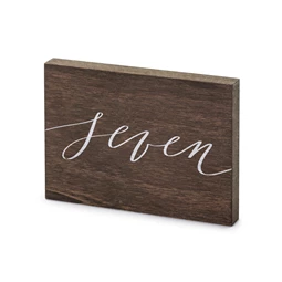 Fa asztalszám hét 2x18x12,5 cm