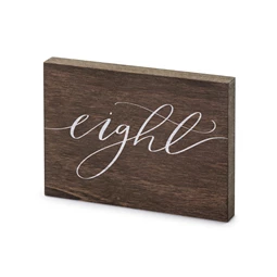 Fa asztalszám nyolcas 2x18x12,5 cm