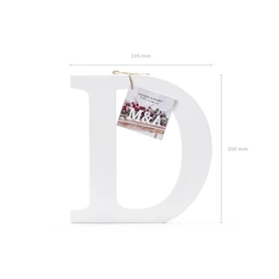 Fa betű d fehér 19,5x20 cm