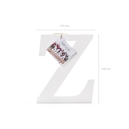 Fa betű z fehér 17x20 cm