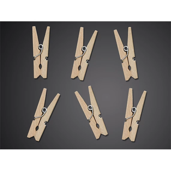 Fa csipeszek természetes fa 3,5 cm S/10