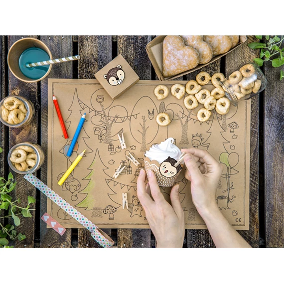 Fa csipeszek természetes fa 4 cm S/20