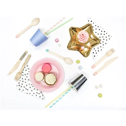 Fa evőeszköz szívek rózsaszín 16 cm