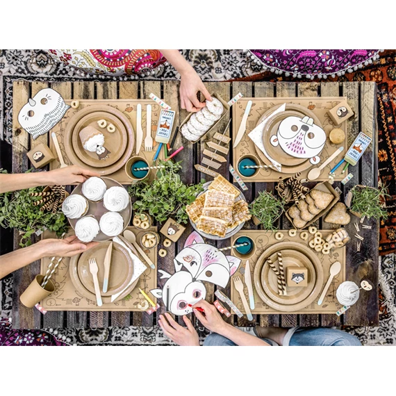 Fa evőeszköz világoskék 16 cm S/18