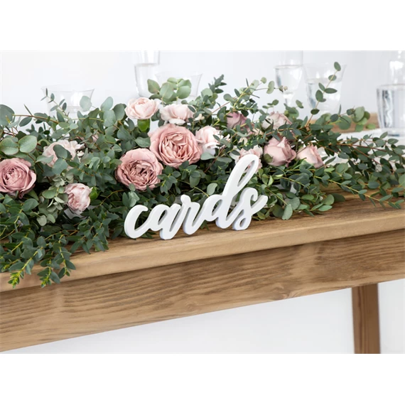 Fa felirat kártyák fehér 20x10 cm