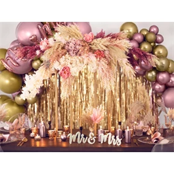 Fa felirat mr & mrs arany 50x10 cm