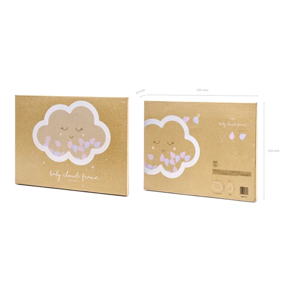 Fa vendégkönyv felhő alakú 30,5x43 cm