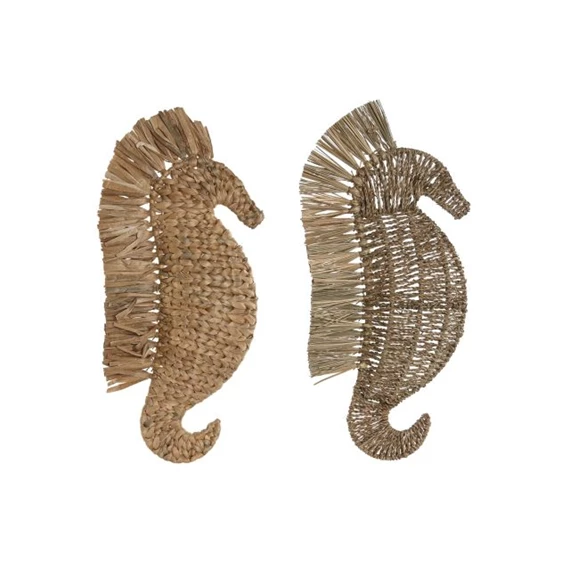 Fali dekoráció csikóhal 28x5x58 cm 2 féle