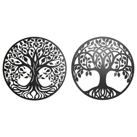 Fali dekoráció életfa 60x1x60 cm 2 féle