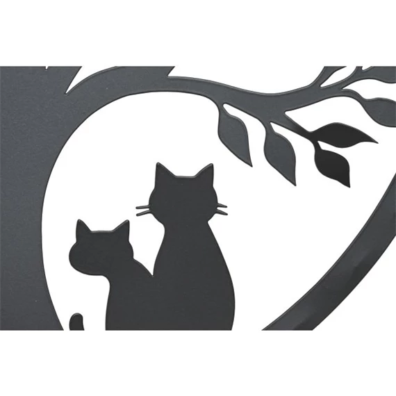 Fali dekoráció, életfa macskákkal 40x1x40 cm 2 féle