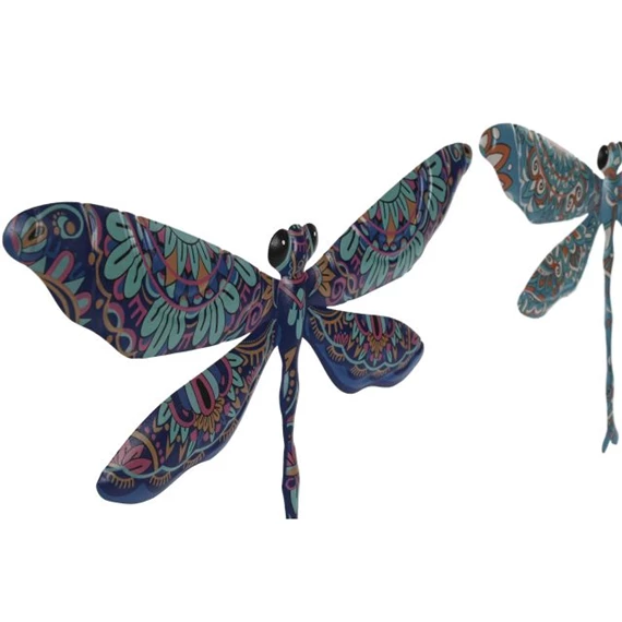 Fali dekoráció szitakötő 46x1x28 cm 2 féle