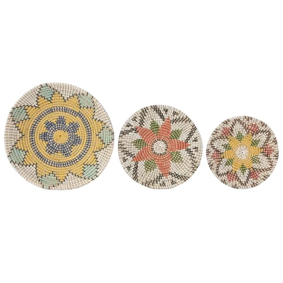 Fali dekoráció 45x7x45 cm S/3