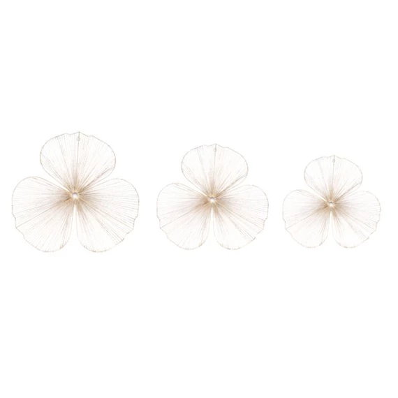 Fali dekoráció, virág 50x1x50 cm S/3