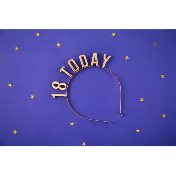 Fejpánt 18, szülinap arany