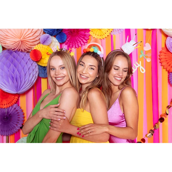 Fejpánt boldog születésnapot felirattal, mix 18x17 cm