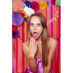 Fejpánt torta gyertyákkal, mix 13x24 cm