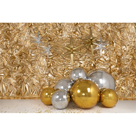 Felfújható tükörgömb, ezüst, kb. 120 cm