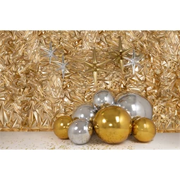 Felfújható tükörgömb, ezüst, kb. 90 cm