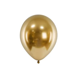 Fényes lufi 30 cm arany S/10