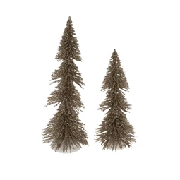 Fenyő dekoráció glitteres 20 cm, 14,5 cm S/2