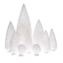 Fenyő dekoráció havas 10-21 cm, S/9 