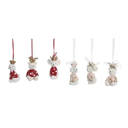 Figura kutya, maci, egér 4,5x4x7 cm 6 féle