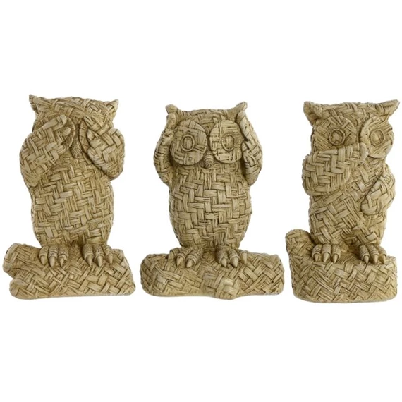 Figura bagoly 9x6x12 cm 3 féle