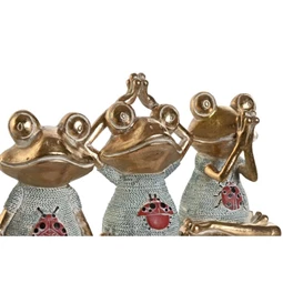 Figura jógázó béka 12x8,7x15,5 cm 3 féle