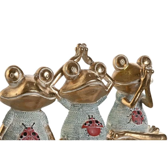 Figura jógázó béka 12x8,7x15,5 cm 3 féle