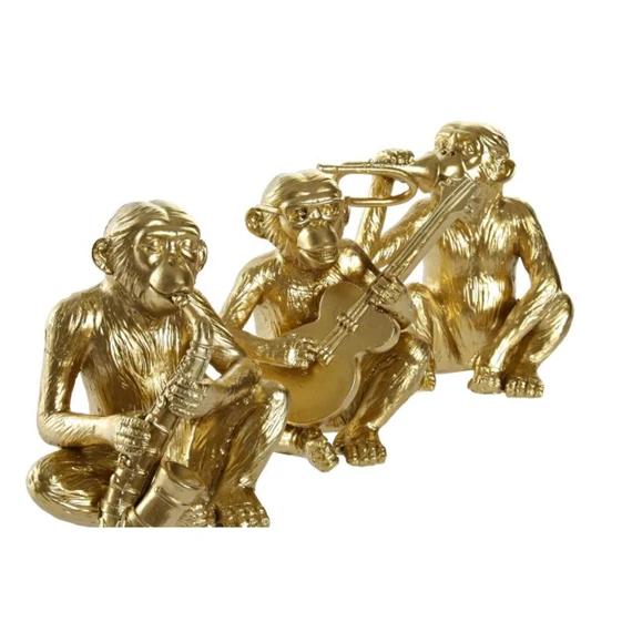 Figura majom zenész 15x10x14 cm 3 féle