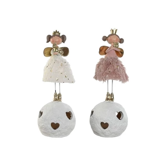 Figura tündér, LED-es 12,5x12,5x32,5 cm 2 féle