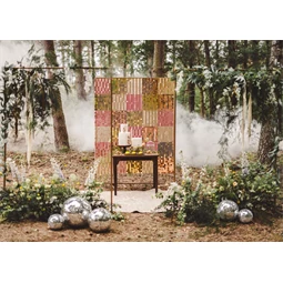 Flitter háttérpanel négyzet alakú rózsaarany 30x30 cm