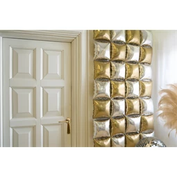 Fólia lufi függöny kétoldalas négyzet, arany-ezüst, 35x35 cm S/4