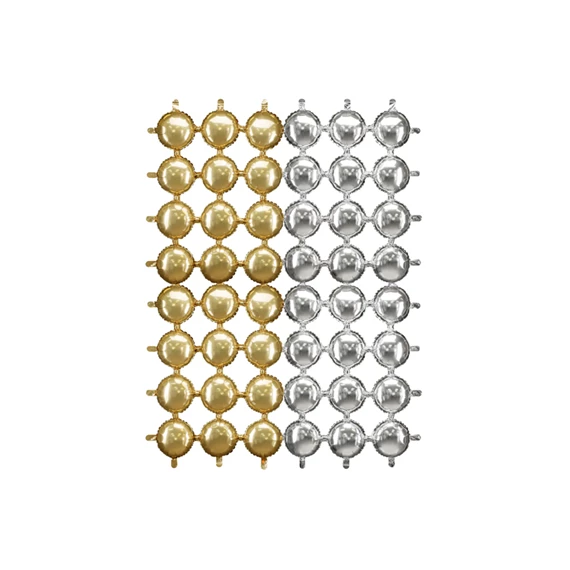 Fólia lufi háttér, kétoldalas kerek, arany-ezüst, 78x107 cm