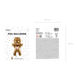 Fólia lufi mézeskalács figura 67x97 cm mix